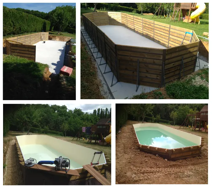 Montage piscine panneaux bois